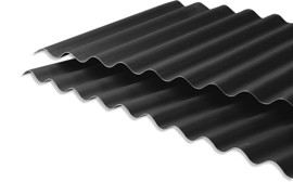 Musta aaltolevy, profiili 76/18 - 900 x 2000 mm